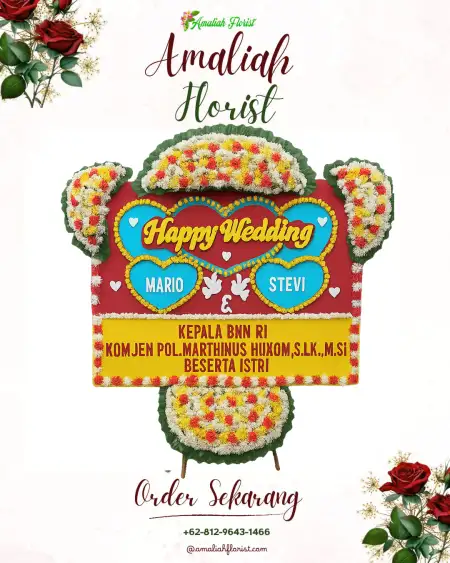 Papan Bunga Pernikahan Tanjungkarang Timur